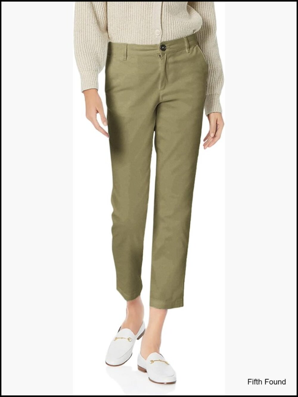Women's Mid-Rise Slim-Fit Stretch Cotton Twill Cropped Capri Pants